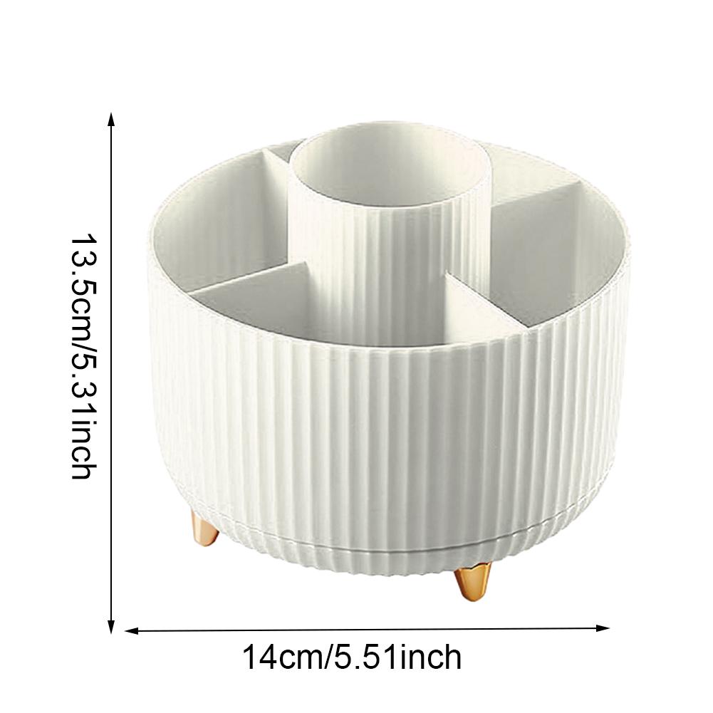 360° drehbarer Make-up-Organizer, große Kapazität, Aufbewahrungsbox für Desktop-Kosmetik, tragbarer Lippenstift-/Make-up-Pinsel-Stifthalter für Badezimmer