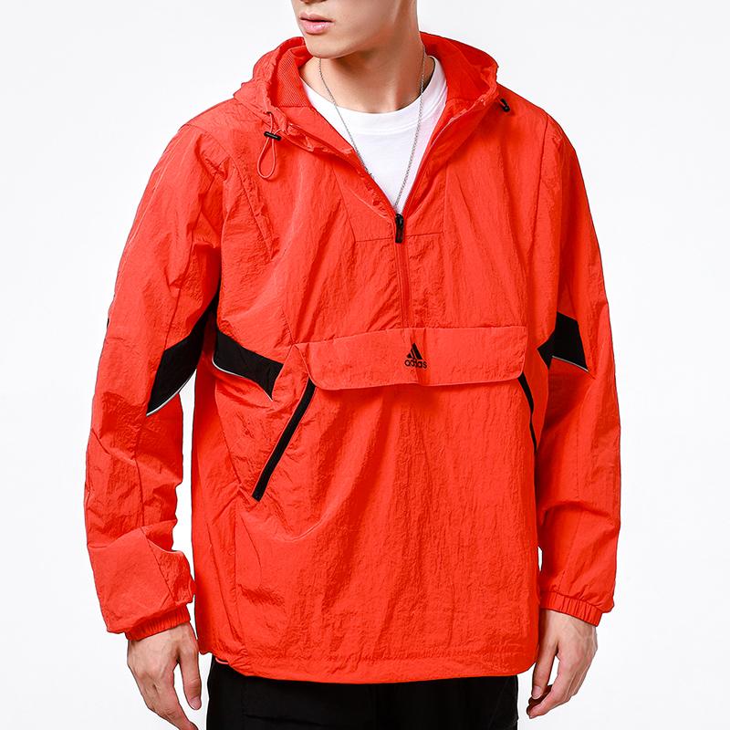 adidas Woven Hooded Jacket Red H40214
