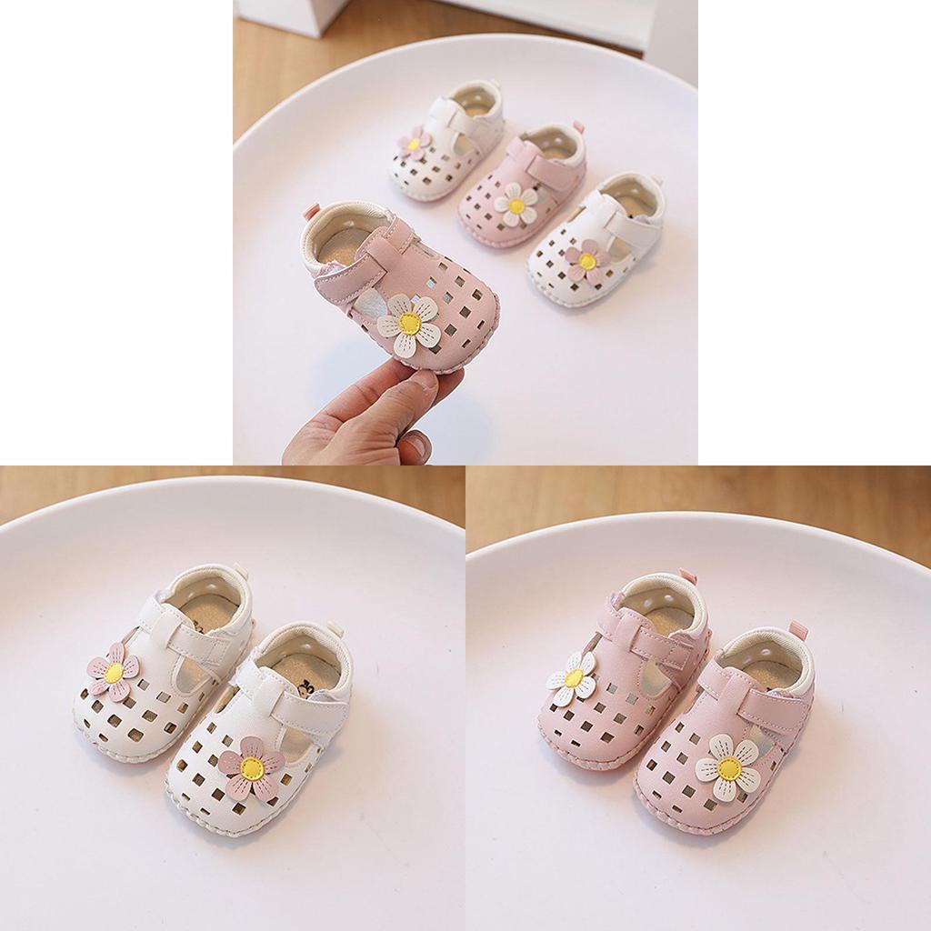 Baby Girl Soft Sole Sandals With Magic Tape For Summer Toddler Walkers