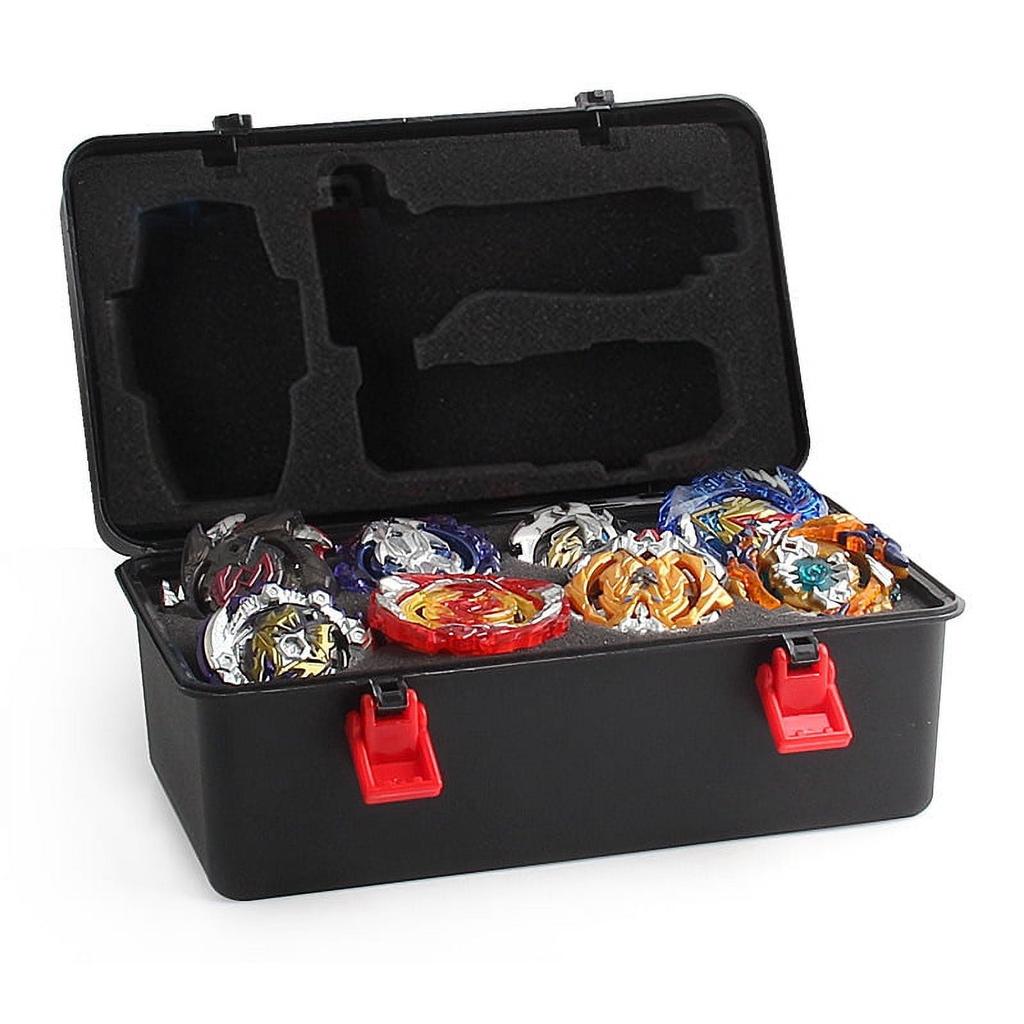 Battling Top Burst Gyro Toy Set 12 Spinning Tops 3 Launchers Combat Battling Game with Portable Storage Box