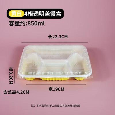 JingJingRS Einweg-Lunchbox mit 4 Fächern