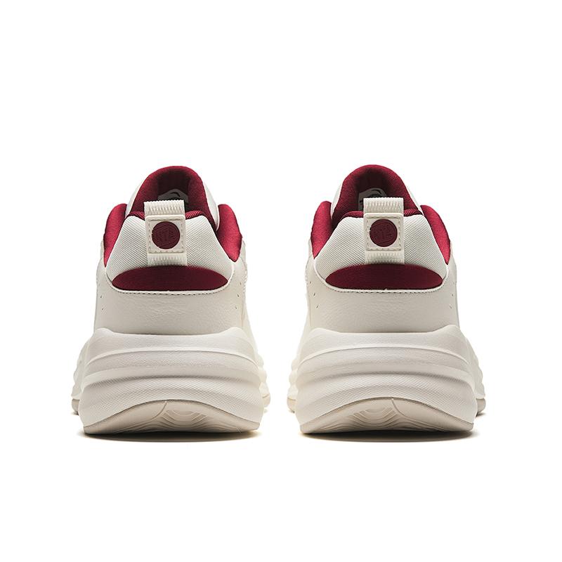 Anta Textile, Synthetic Leather Cushioning, Wear Resistant Low top Chunky Sneakers Men's White Red Sneakers 912338802-11