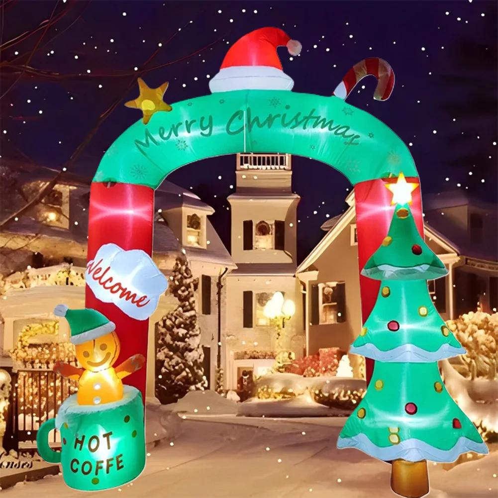 Christmas Decor Christmas Tree Arch Christmas Inflatable Model Luminous Inflatable Model Christmas Atmosphere Decoration Model