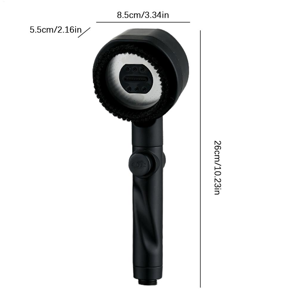 Shower Head with Handheld 5 Spray Modes Powerful Rain Showerhead with Brush Bathroom Rain Showerhead Detachable Heads
