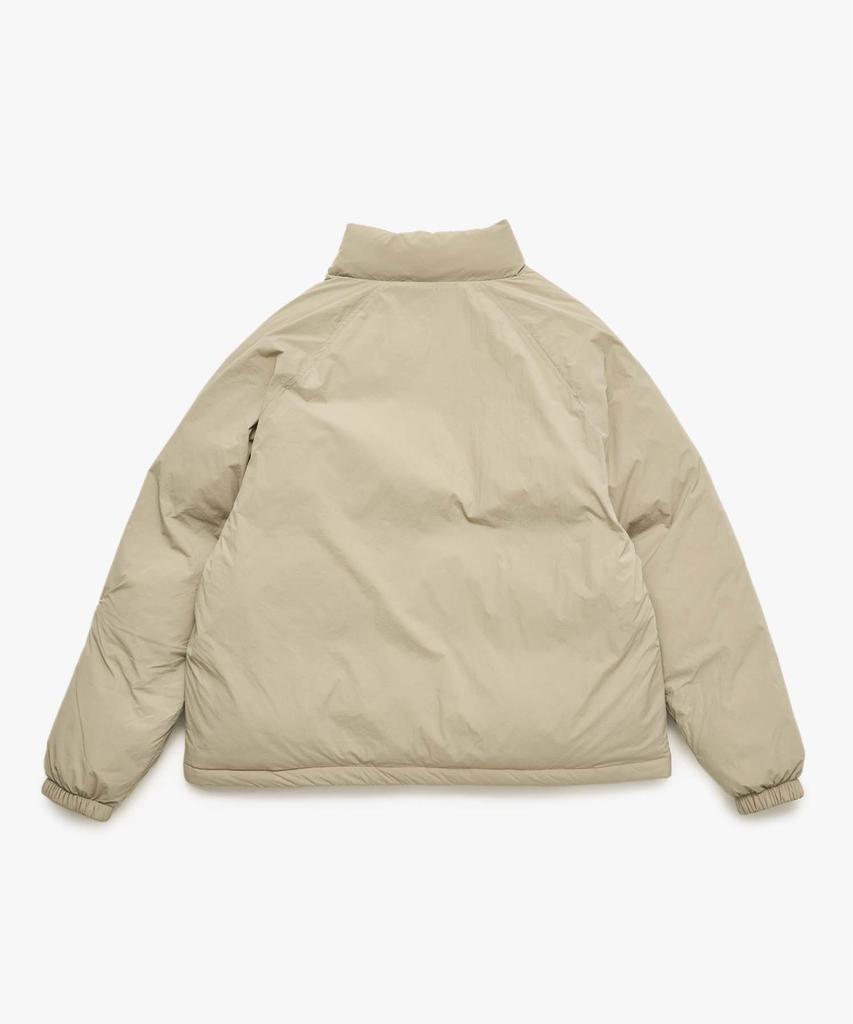 Plac Curved Zipper Short Puffer Beige