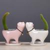 Animated Ceramic Flower Tub Polished Decorative Lovely Flower Pot Gardening Supplies