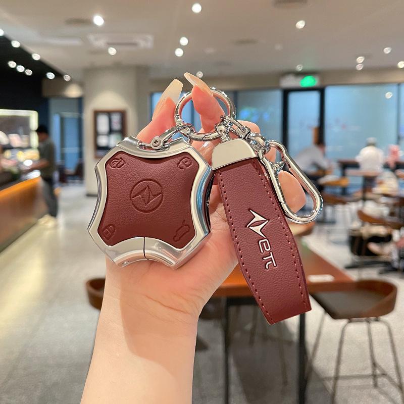 Dongfeng Yipai 007/008 Key Case 2024: Metal & Leather Remote Control Protective Shell for Four-Wheel Drive.