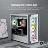 CORSAIR iCUE 5000X RGB ATX White Mid-Tower Case, CC-9011213-WW