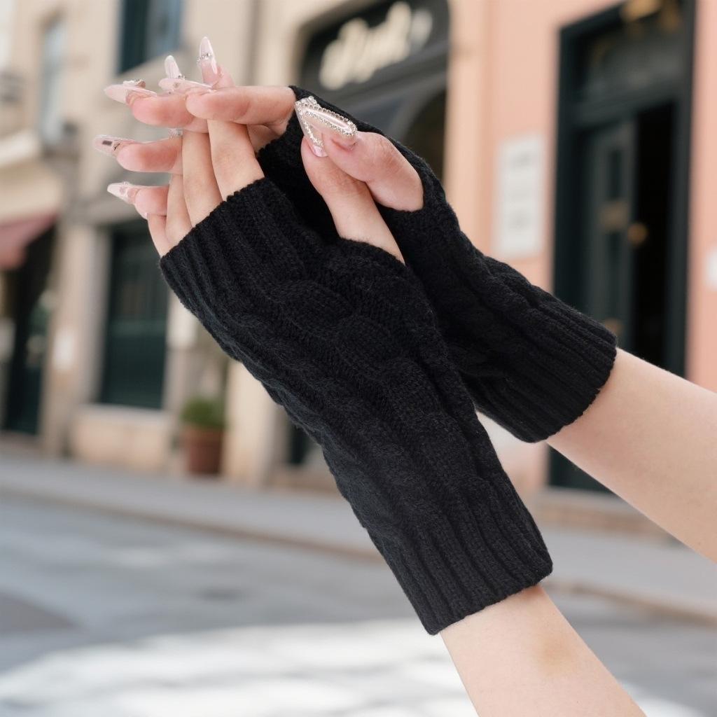 Winter Verdikt Warm Ademend Effen Patroon Beenwarmers Koreaanse Stijl Mode Dik Gebreid Dames Los Veelzijdig Slouch Sokken