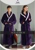 Thickened Plaid Flannel Couple's Bathrobe - Women's Plus Size & Men's Extra Long Fleece Robe