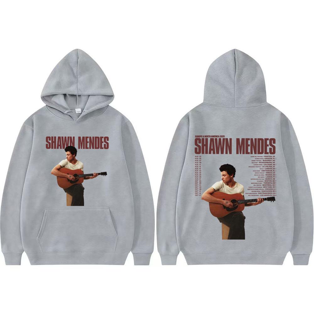 

Singer Shawn Mendes on The Road Again Tour 2025 Graphic Hoodies Men Fashion Hip Hop Hoodie High Street Oversized Sweatshirt Tops 3XL