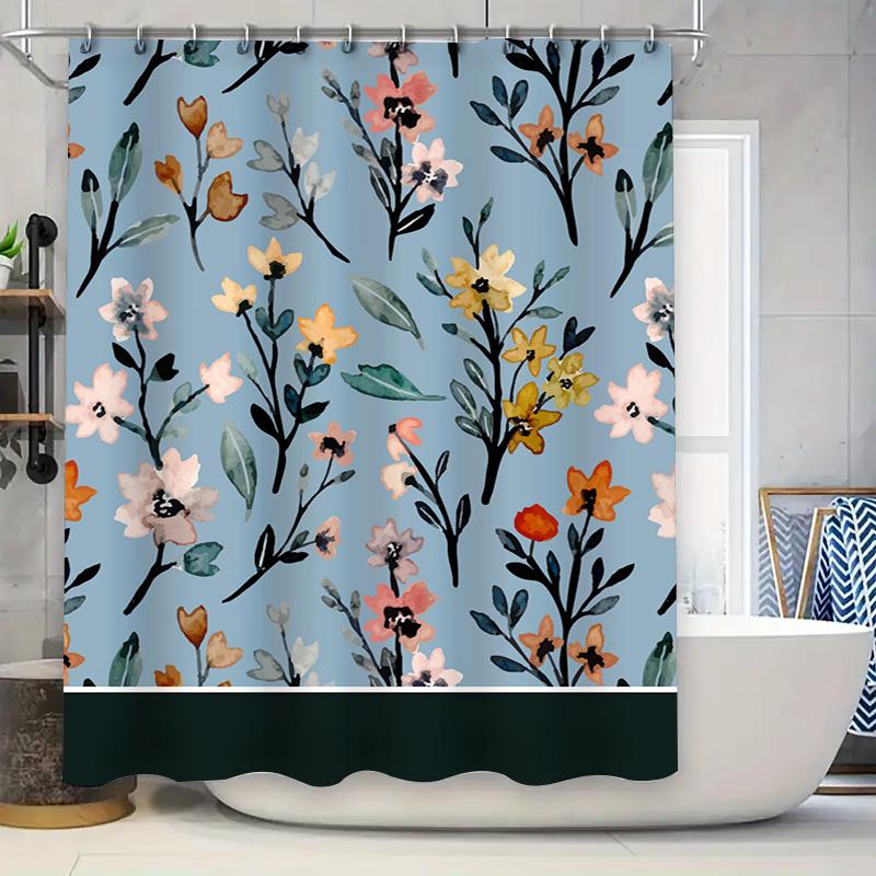 

Bright Bath Curtain With Colorful Blurred Circle Print Waterproof Fabric Shower Decor For Bathroom W60H190(CM)-1 Pcs