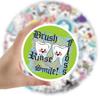 50 Stück Zahn-Sticker Cartoon-Dekoration Zahnförmiger Sticker Zahnmedizin Zahnklinik Aufkleber Vorschulbedarf