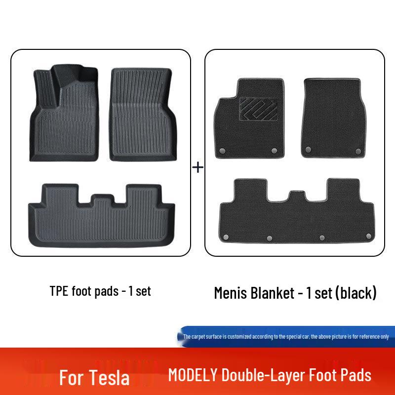 Compatible Tesla Model Y Refresh Floor Mats: 25 Models of TPE Trunk & Car Mats