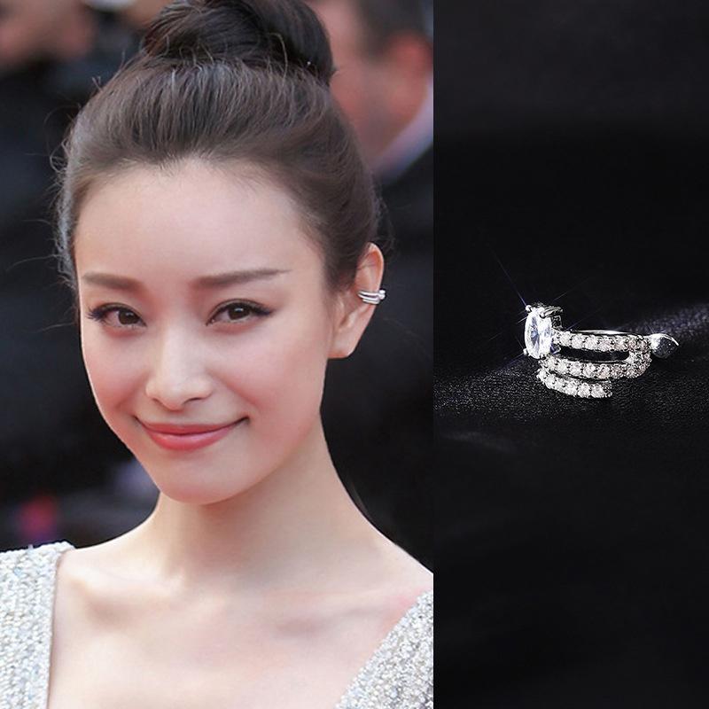 Zirconium Stone-inlaid Earbone Clip Ear Nail