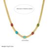 Gold Multicolor Stone Necklace Dainty Choker For Women