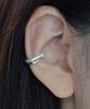 47Bag 925 Silver Square Cubic Ear Cuff Earrings Zinna