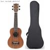 21 / 23 / 26 Inch Ukulele Bag Black Portable Padded Soft Case Single Shoulder Backpack