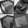 WNJAPAN Watch Winder, Single Automatic Watch Winder, Quiet Operation, Popular Gift, Ostrich Black PU Leather, WM-01OB