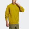 Adidas Tx Logo Crew Sweatshirt With Three Stripes Print Unisex Sweatshirt Yellow HN2034