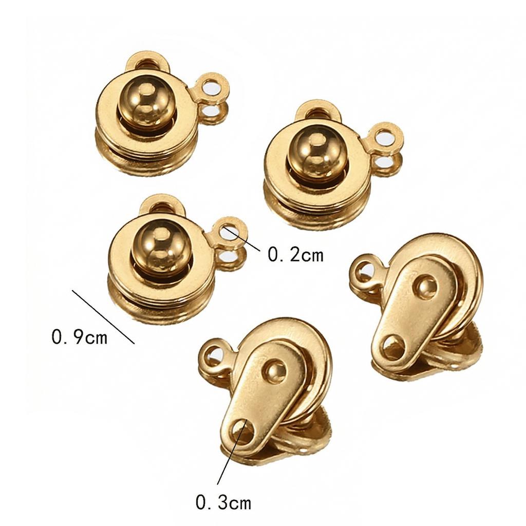 5/10 Stück Edelstahl-Druckknopfverschlüsse für Schmuckherstellung, ideal für DIY-Armbänder und Halsketten.