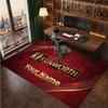 Kenworth Personalized Crystal Velvet Carpet, Customized Name Text Soft Anti‑Slip Rug for Living Room Bedroom