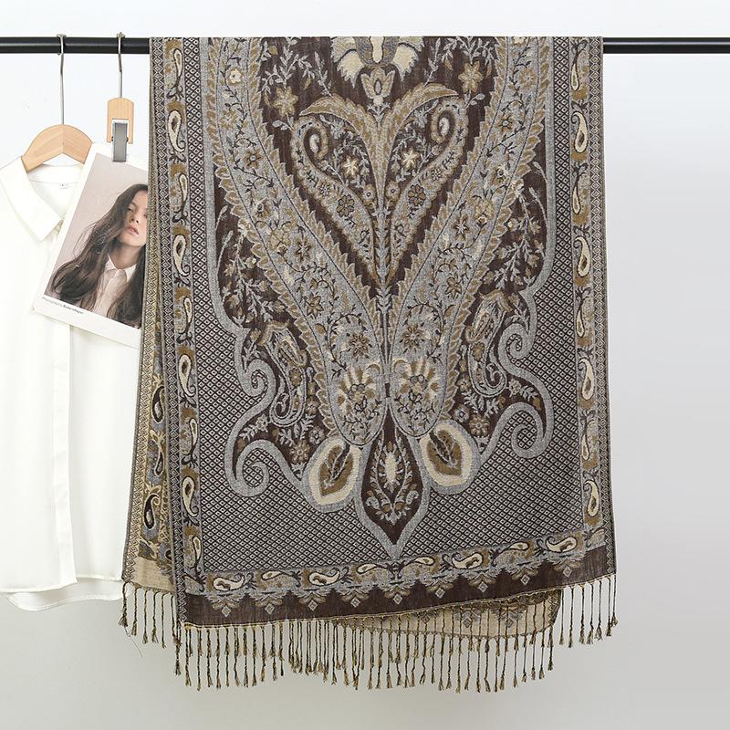 Sjal Vår Och Sommar Mångsidig Sjal, Imitation Kashmir Bekväm Sjal Huvudduk