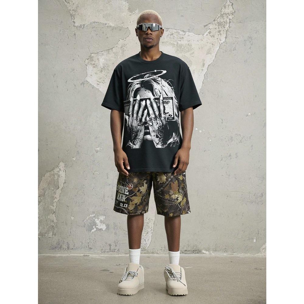 Summer New Men's Short-Sleeved Set - 3D Hip-Hop Style Print - Fashion Street Style - Comfortable Lightweight Soft