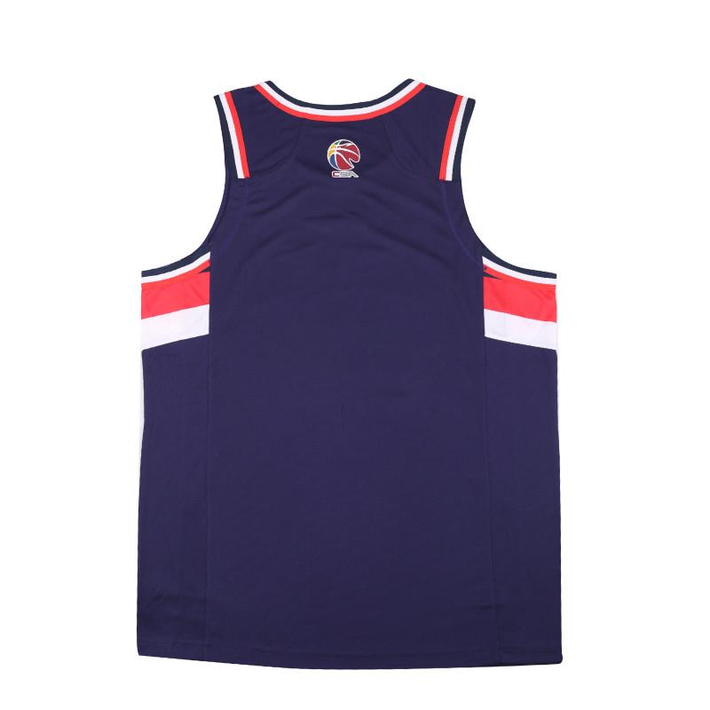 Li Ning CBA Series Simple Classic Print Guangdong Team Basketball Jersey Men jersey Blue AAYT831-2