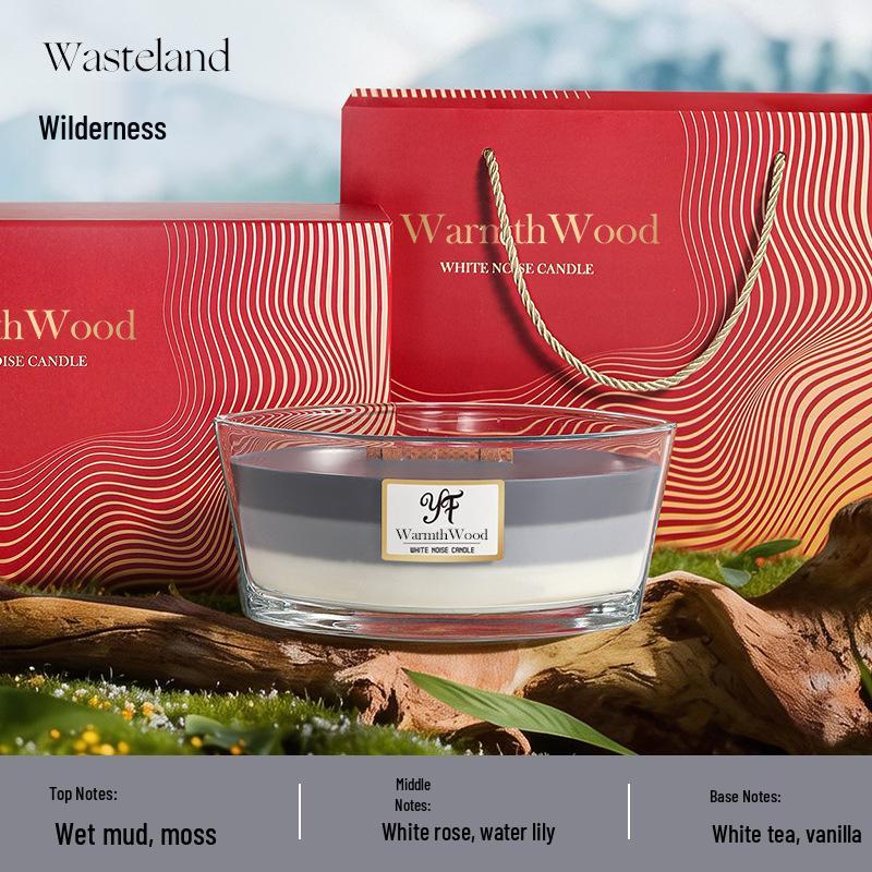 White Noise Soybean Aroma Candle - Premium Gift Box for Home: Long-Lasting, Odor-Eliminating Fragrance, Perfect for Birthdays & Weddings Premium Gift Box