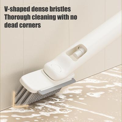 Cleaning Brush with Spray Function V-Shaped Bristles 360 Degree Rotating Brush Head 3-in-1 Design Spray Scrubber