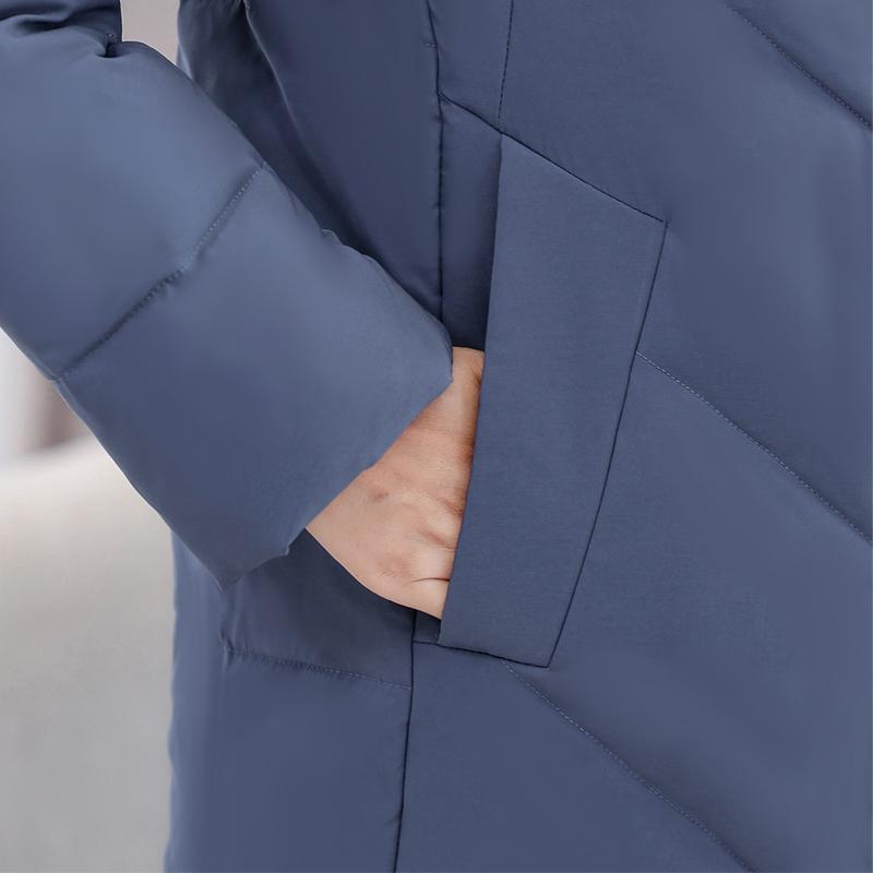 Middle Age Women's Down Coats Winter Vintage Parkas Hooded Plus Size Elegant Loose Thick Warm Down Jackets Woman Outerwears