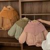 Children's Cotton and Velvet Winter Wear: Thickened Coat, Knitted Hat – Boys' and Girls' Collection
