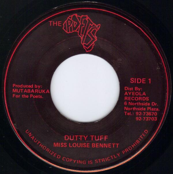 

7inch Record LOUISE BENNETT Dutty Tuff NONE The Poets 1983 Jamaica Reggae Ska Dub Used