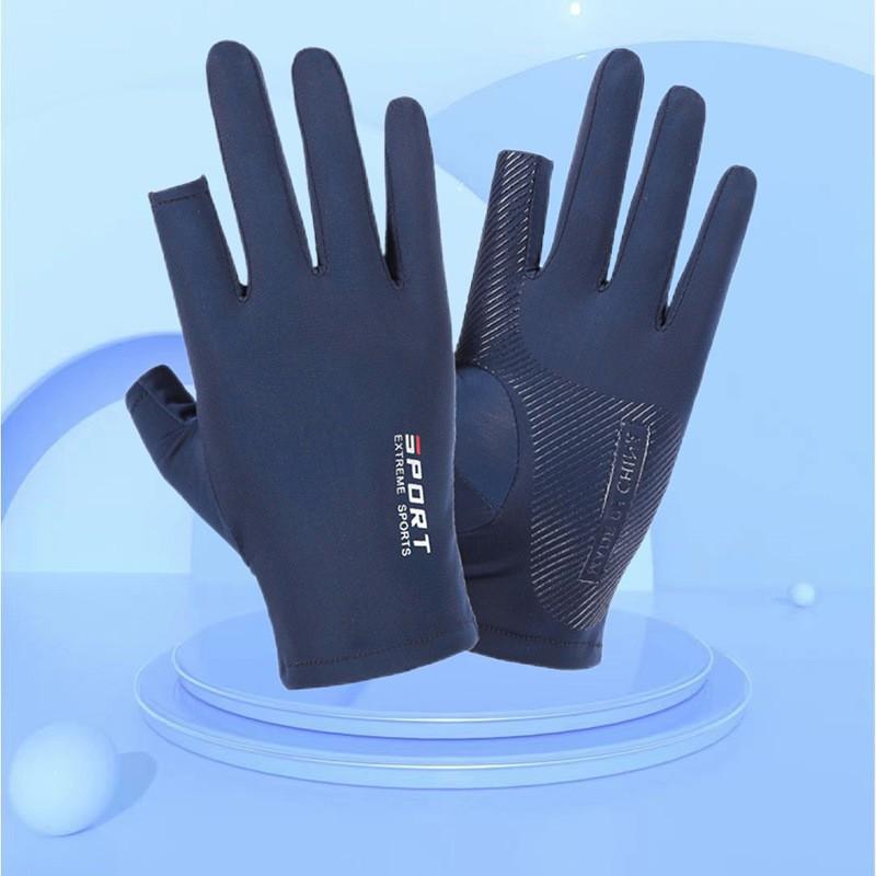 Ice Silk Cycling Gloves Mountain Biking Running Hiking Climbing Outdoor Sports Touchscreen Compatible Lightweight Breathable Anti-Slip