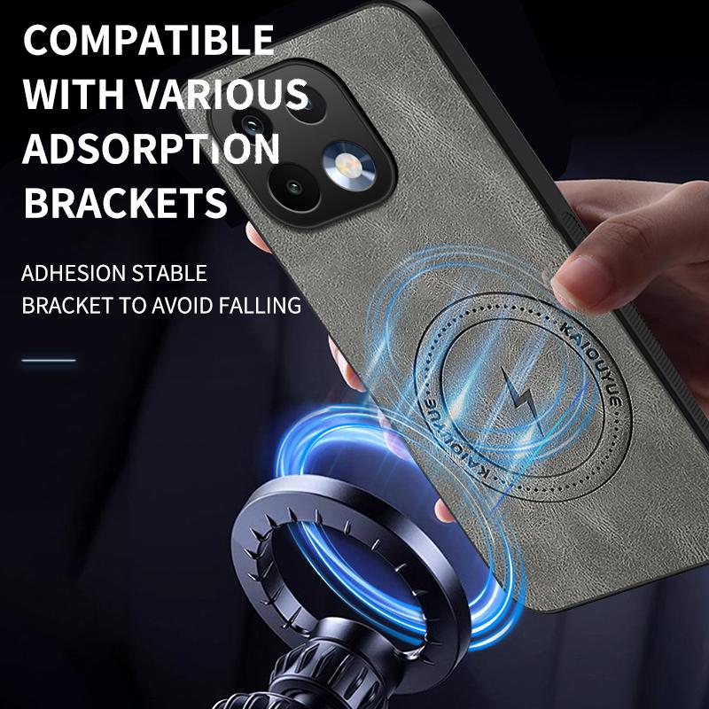 For Realme 16T/Realme 16 Pro+/Realme16 Pro Case Simple Stylish Magnetic Suction Luxury PU Leather Skin-friendly Anti-drop Cover