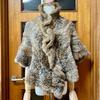 Used Rex Fur Poncho Cape