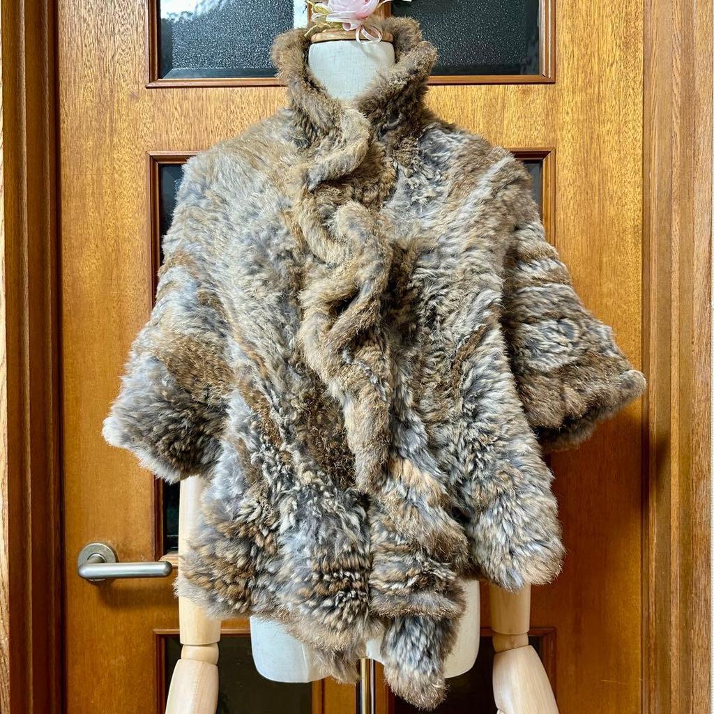 Used Rex Fur Poncho Cape