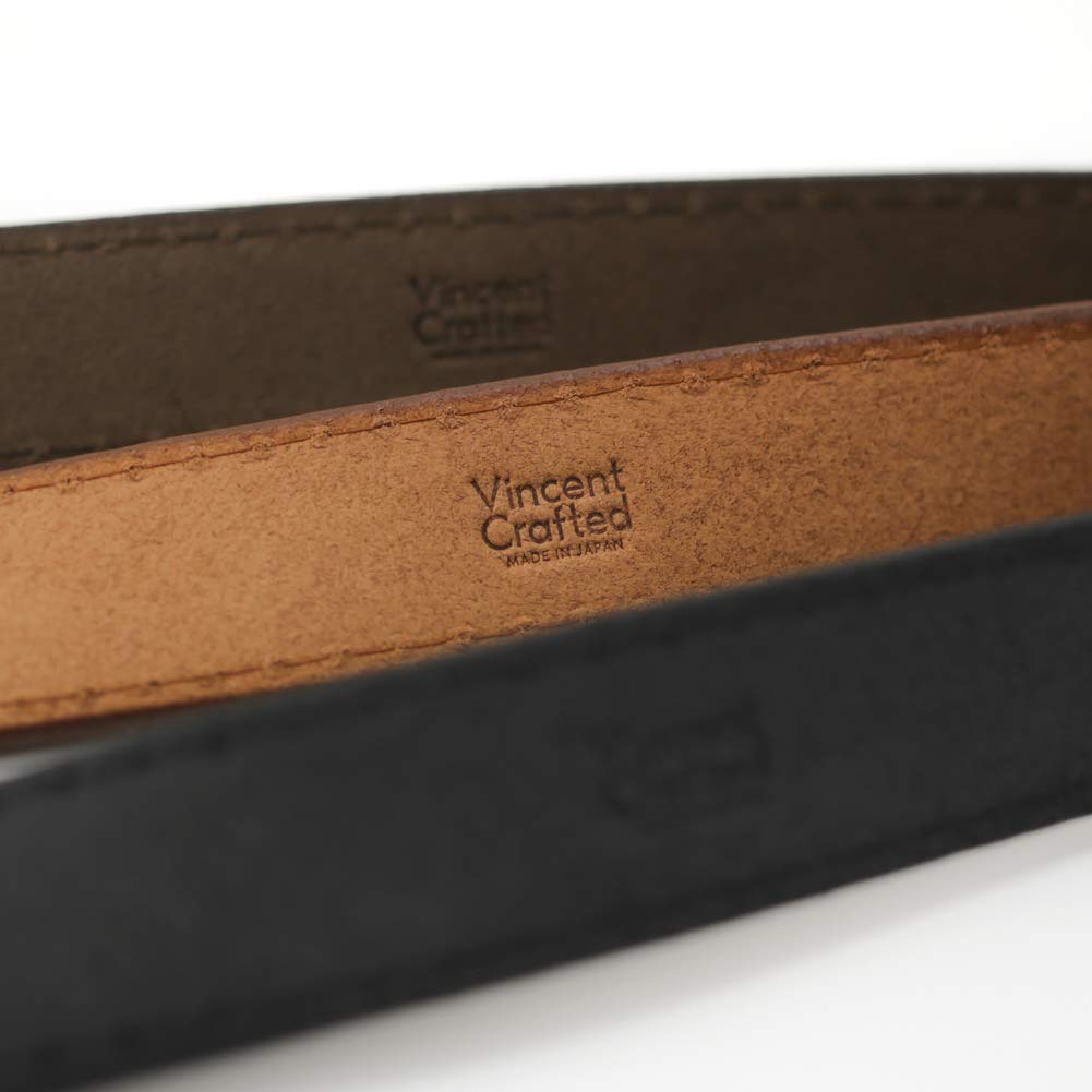 [Vincent Crafted] Tochigi Leather Stitch Leather Belt for Men, JAVIER, 35mm Wide, Made In Japan, Genuine Leather Belt, BusinessCasual,