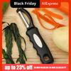 Efficient 2-in-1 Peeler Ultra Sharp Anti-Slip Swivel Vegetable Peeler Soft Grip Handle Heavy-Duty Kitchen Peeler Cooking