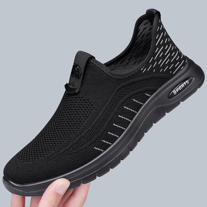 

Mesh shoes men s flying woven sports and leisure shoes breathable non-slip one-pedal shoes 44