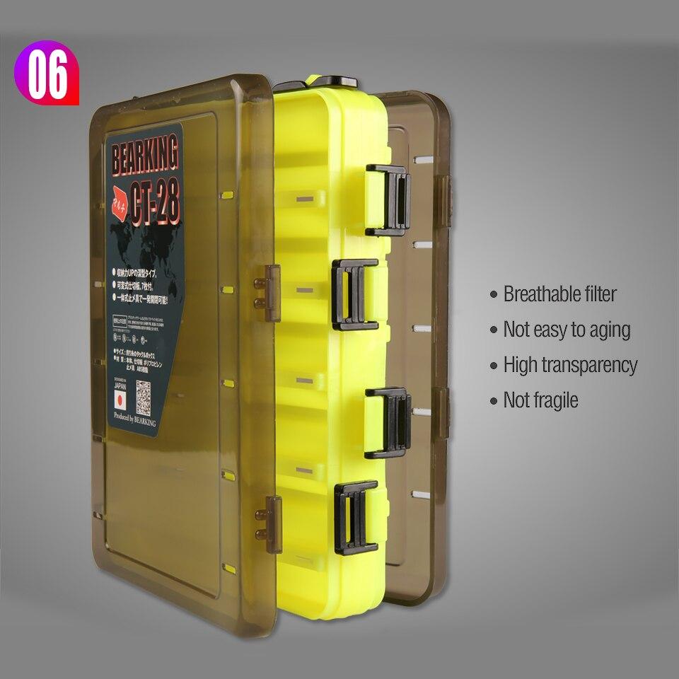 BEARKING Professional Fishing Lure Tackle Box Compartments Double Sided Fishing Lure Bait Hooks Tackle