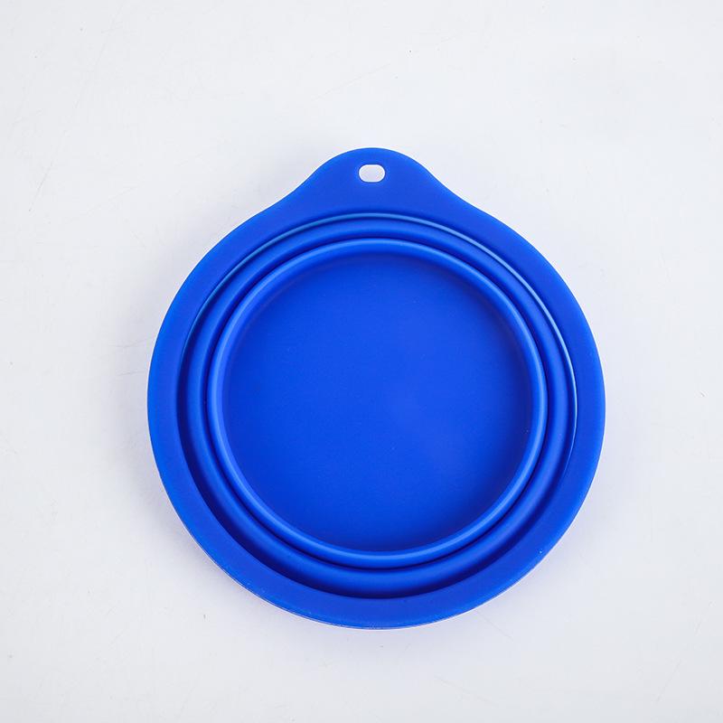 

Collapsible Silicone Dog Bowl - Portable Outdoor Pet Food & Water Bowl синий