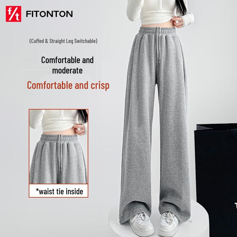 

Женские повседневные спортивные брюки FitonTon с высокой посадкой и широкими штанинами M