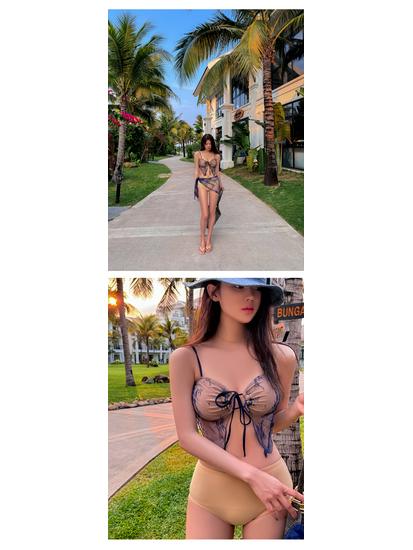 Advanced Sexy Lace Bikini Three-Piece Set - Korean Style Women's Swimwear