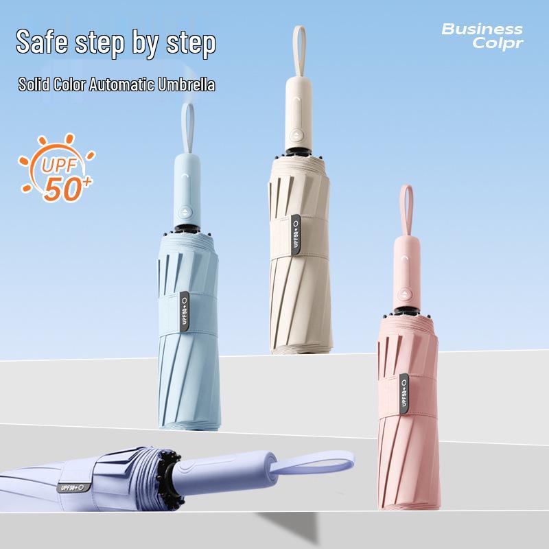 Automatic Large Dual-Use Folding Umbrella: Sunshade and Rain Protection for Sunny or Rainy Days