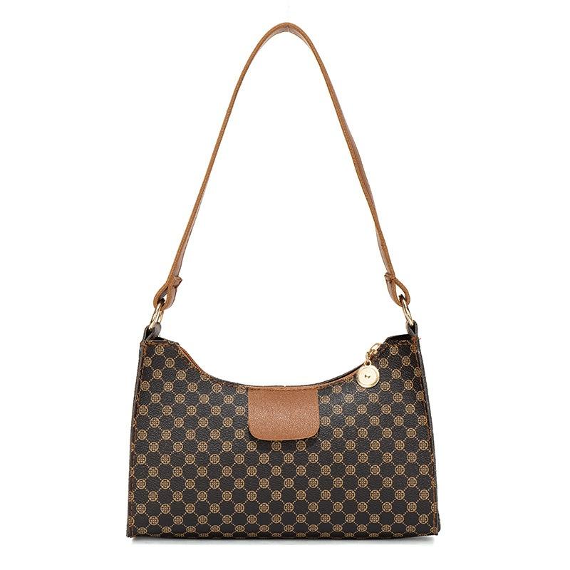 Bag Women's retro printed shoulder armpit bag trendy mobile phone cosmetic bag
