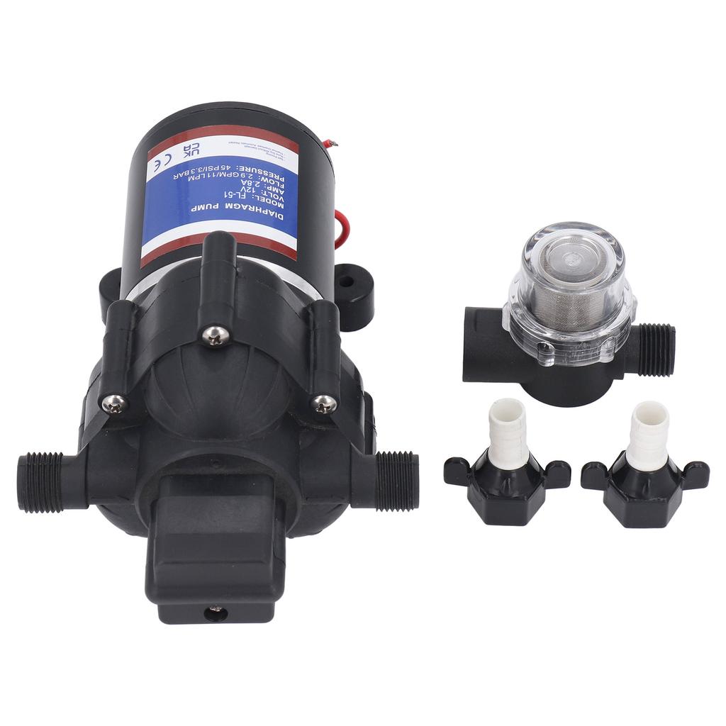 Diaphragm Water Pump 45psi 2.9GPM Electric Self Priming Micro Portable Mini Pressure Booster