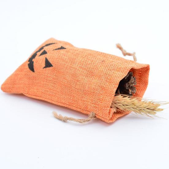 Portable Travel Organizers 5Pcs Halloween Burlap Drawstring Bags, Candy Treat Pouch for Party Favor, Bulk Containers Rustic Goodie Trick or