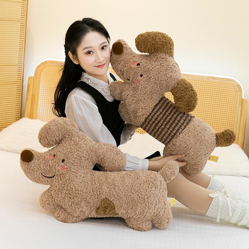 New Cute Cartoon Dog Pillow Doll Plush Toy Children's Sleeping Pillow Doll Bay Window Bedroom Doll